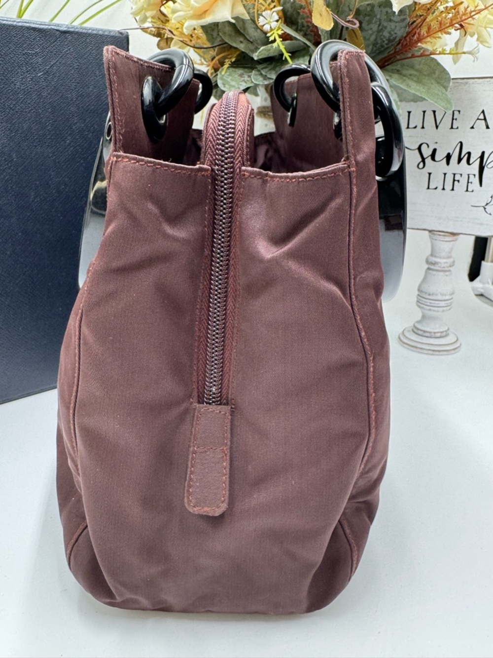 Prada Tessuto Vintage Nylon Tote - Chocolate Brown - Picture 5 of 15